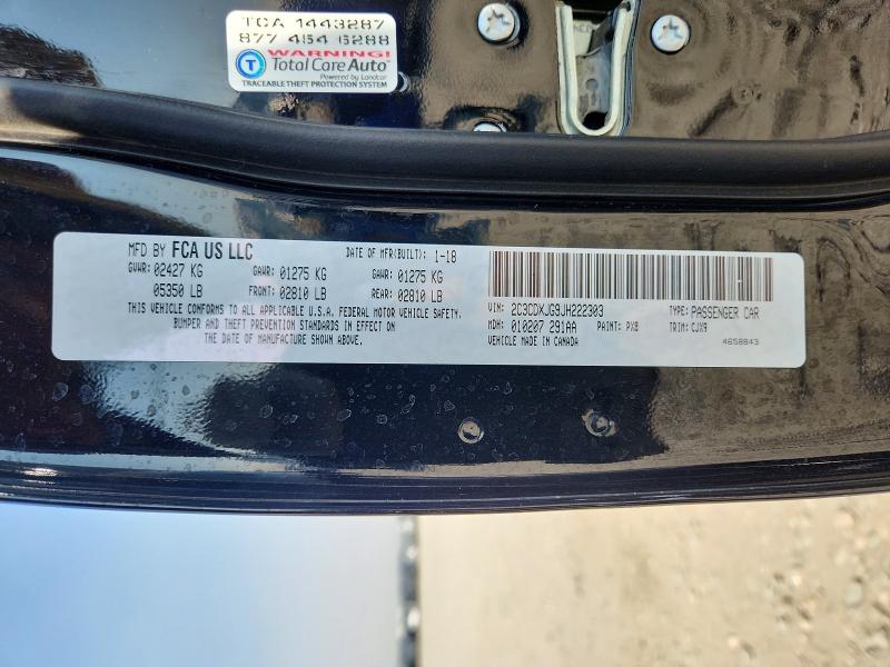 Aukcja sprzedaży 2018 Dodge Charger, vin: 2C3CDXJG9JH222303, numer aukcji: 59394046