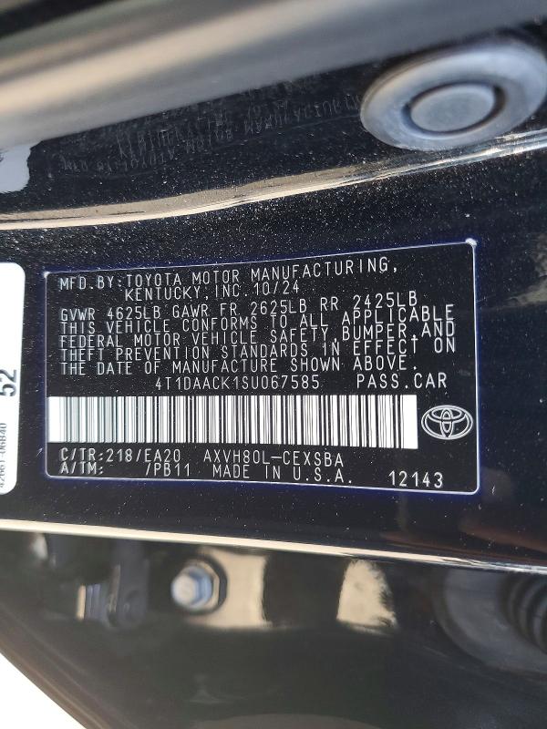 Продажа на аукционе авто 2025 Toyota Camry, vin: 4T1DAACK1SU067585, номер лота: 60034276