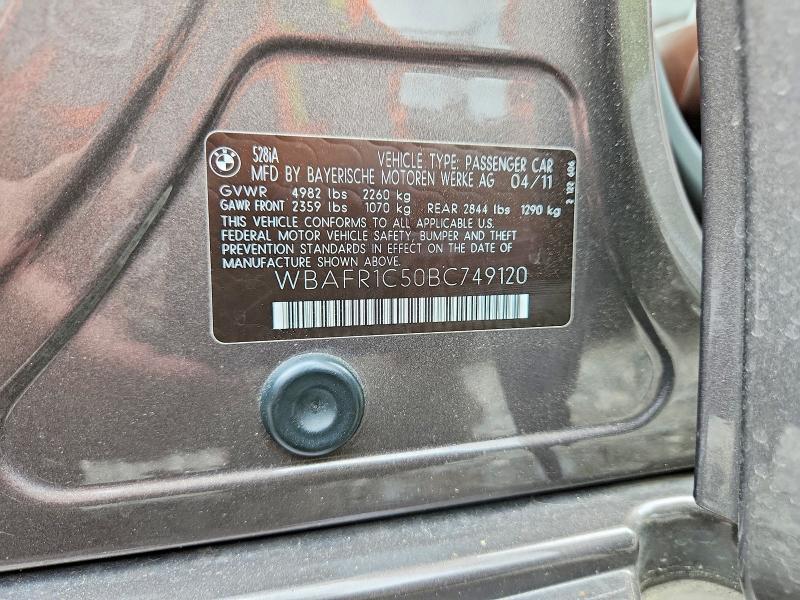 Продаж на аукціоні авто 2011 Bmw 528, vin: WBAFR1C50BC749120, номер лоту: 61768436