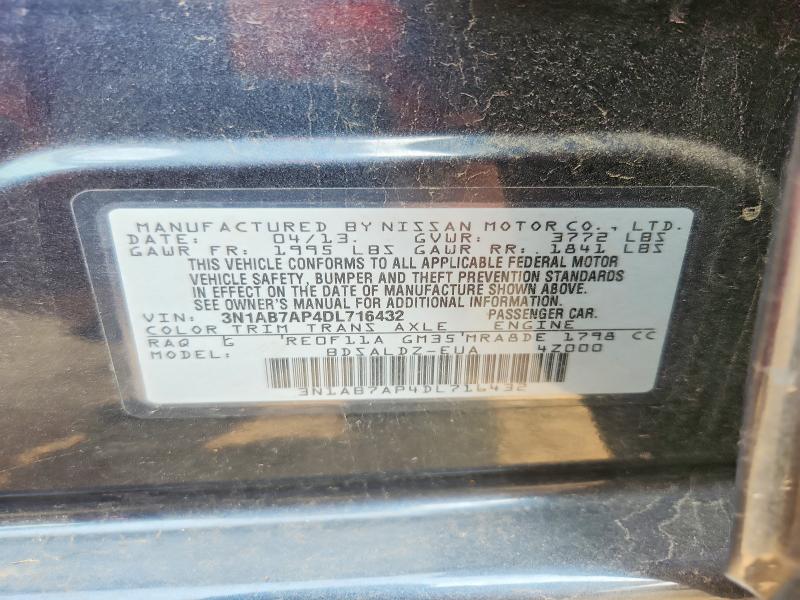 Aukcja sprzedaży 2013 Nissan Sentra, vin: 3N1AB7AP4DL716432, numer aukcji: 61340906
