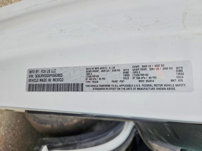2023 Ram Promaster 2500 მანქანა იყიდება აუქციონზე, vin: 3C6LRVDG5PE563853, აუქციონის ნომერი: 59575896