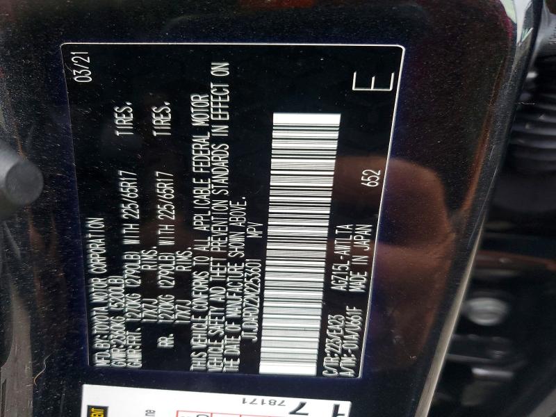 Aukcja sprzedaży 2021 Lexus Nx 300, vin: JTJDARDZ2M2253601, numer aukcji: 62651986