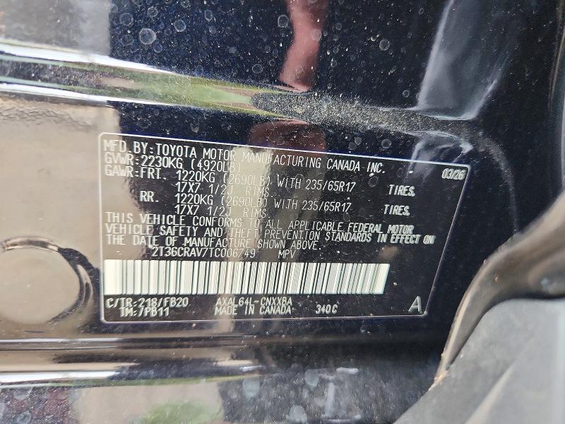 62335576 :رقم المزاد ، 2T36CRAV7TC006749 vin ، 2026 Toyota Rav4 مزاد بيع