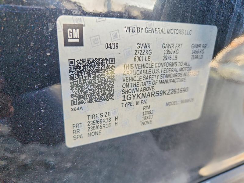 Aukcja sprzedaży 2019 Cadillac Xt5, vin: 1GYKNARS9KZ261690, numer aukcji: 62147626