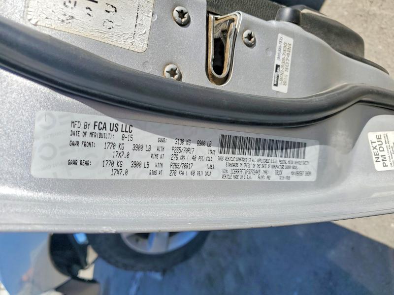 2015 Ram 1500 მანქანა იყიდება აუქციონზე, vin: 1C6RR7FT0FS772445, აუქციონის ნომერი: 58153046