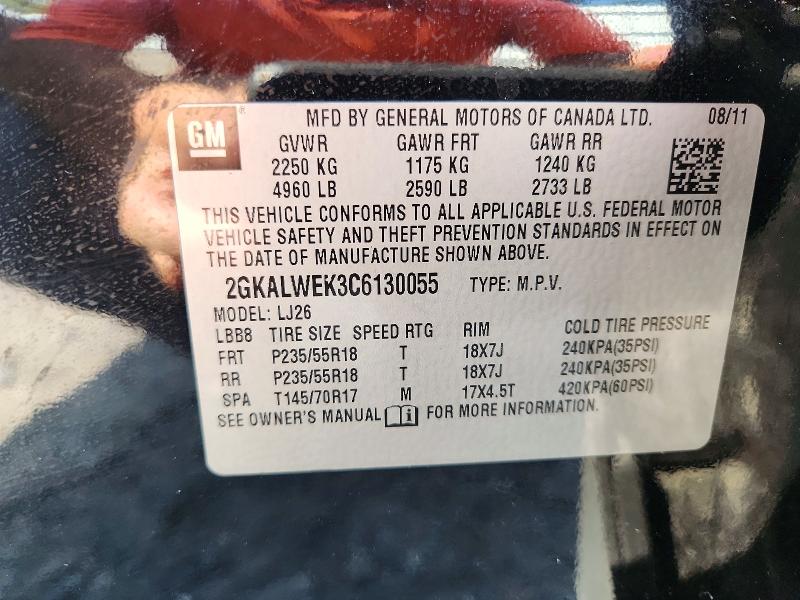 Продаж на аукціоні авто 2012 Gmc Terrain, vin: 2GKALWEK3C6130055, номер лоту: 60056056