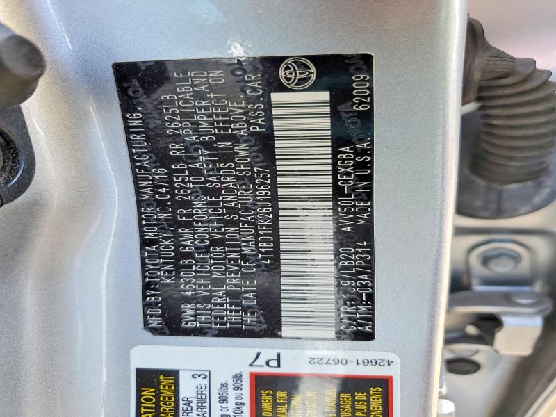 Продажа на аукционе авто 2016 Toyota Camry Hybrid, vin: 4T1BD1FK2GU196257, номер лота: 57843476