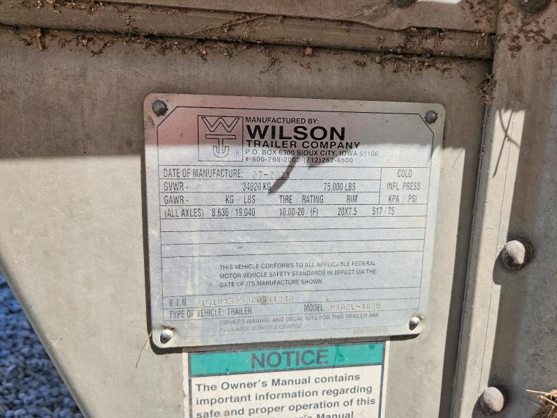 Auction sale of the 2012 Wilson Psdcl-402h, vin: 1W1UAS258CD541240, lot number: 59698356
