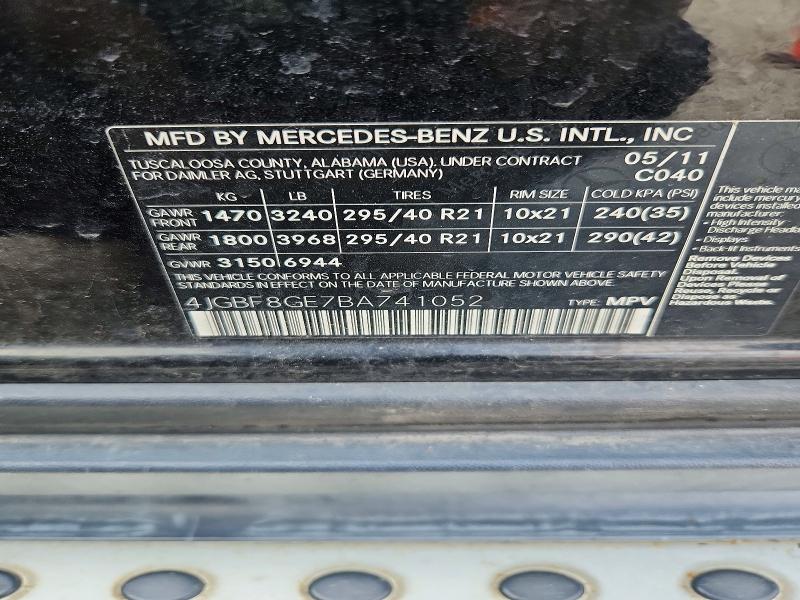 Aukcja sprzedaży 2011 Mercedes-benz Gl, vin: 4JGBF8GE7BA741052, numer aukcji: 61422556