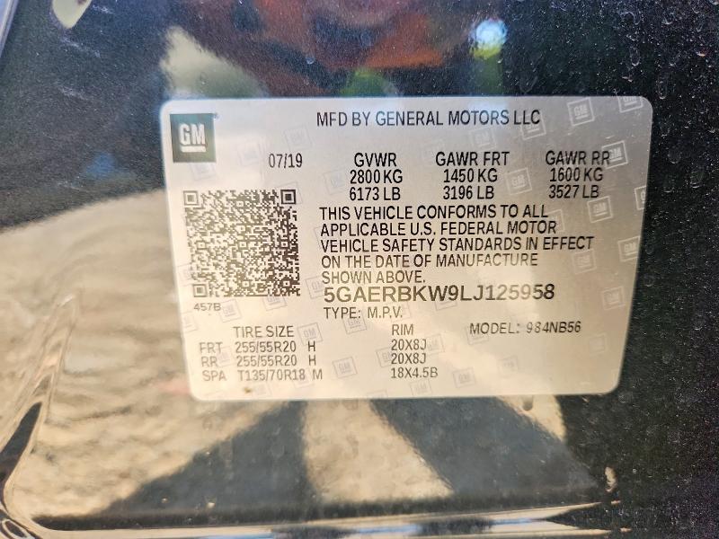 Продажа на аукционе авто 2020 Buick Enclave, vin: 5GAERBKW9LJ125958, номер лота: 59214826