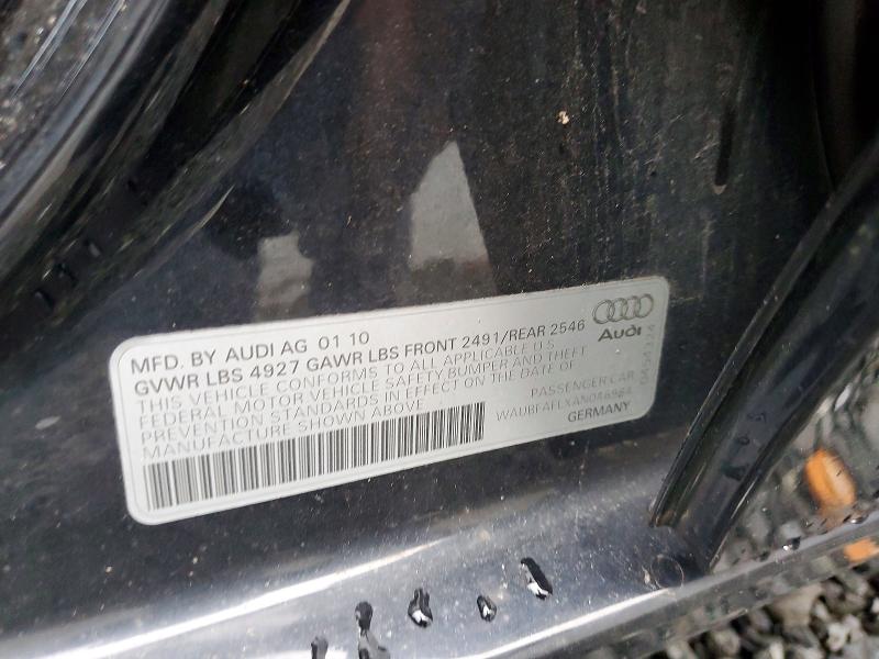 Aukcja sprzedaży 2010 Audi A4, vin: WAUBFAFLXAN046984, numer aukcji: 62641046