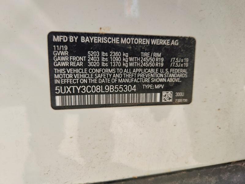 Aukcja sprzedaży 2020 Bmw X3, vin: 5UXTY3C08L9B55304, numer aukcji: 60117406
