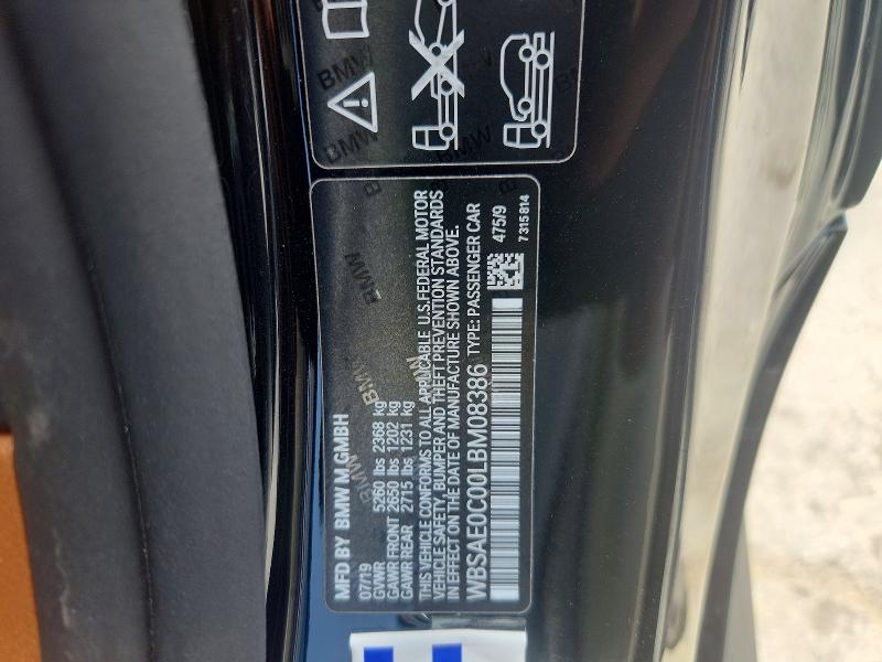 Продаж на аукціоні авто 2020 Bmw M8, vin: WBSAE0C00LBM08386, номер лоту: 61771706