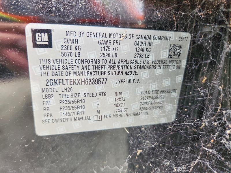 Продаж на аукціоні авто 2017 Gmc Terrain, vin: 2GKFLTEKXH6339577, номер лоту: 62022766