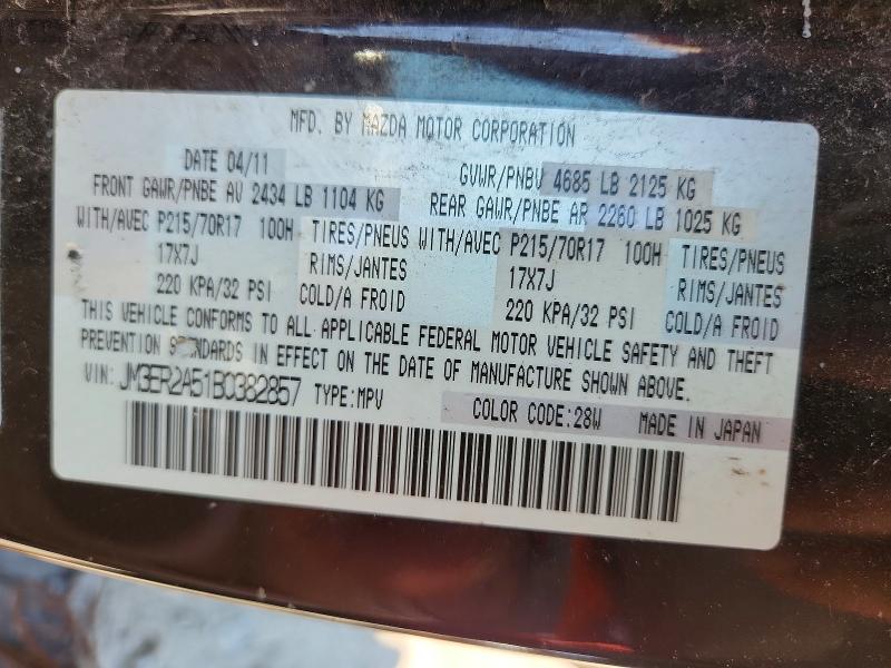 Aukcja sprzedaży 2011 Mazda Cx-7, vin: JM3ER2A51B0382857, numer aukcji: 60358936