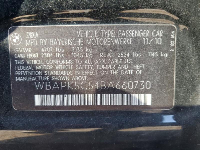 Продаж на аукціоні авто 2011 Bmw 328, vin: WBAPK5C54BA660730, номер лоту: 61858446
