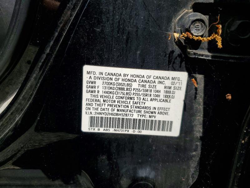 Продажа на аукционе авто 2011 Acura Mdx, vin: 2HNYD2H60BH528772, номер лота: 62270966