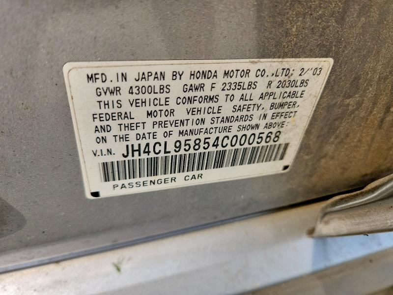 Продаж на аукціоні авто 2004 Acura Tsx, vin: JH4CL95854C000568, номер лоту: 62814546
