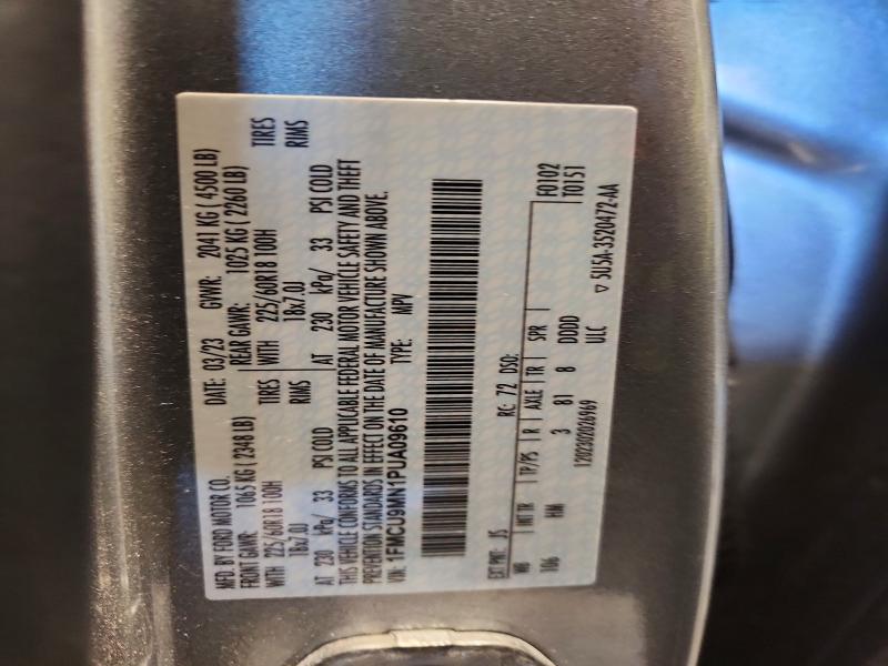 60838336 :رقم المزاد ، 1FMCU9MN1PUA09610 vin ، 2023 Ford Escape مزاد بيع