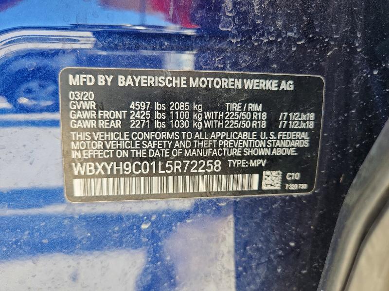 Aukcja sprzedaży 2020 Bmw X2, vin: WBXYH9C01L5R72258, numer aukcji: 62100536