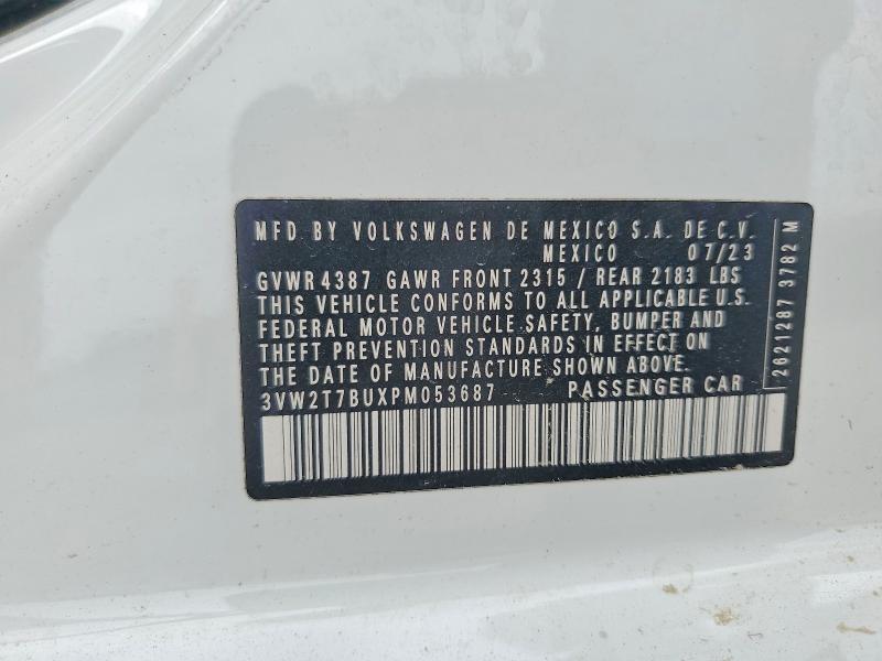 Продаж на аукціоні авто 2023 Volkswagen Jetta, vin: 3VW2T7BUXPM053687, номер лоту: 62489296