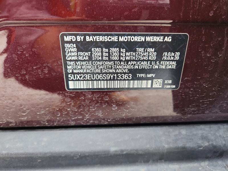 Продаж на аукціоні авто 2025 Bmw X5, vin: 5UX23EU06S9Y13363, номер лоту: 60752656