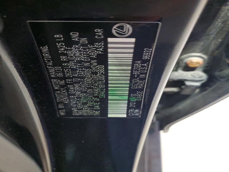Продажа на аукционе авто 2020 Lexus Es 350, vin: 58ACZ1B11LU075600, номер лота: 63429056