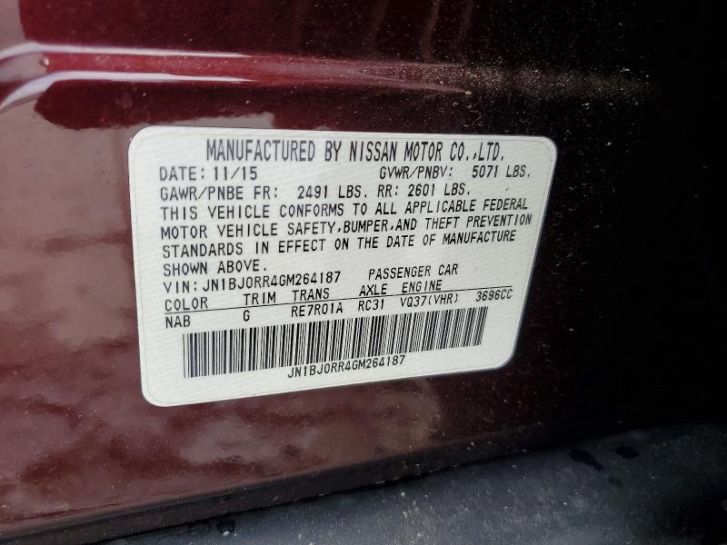 Aukcja sprzedaży 2016 Infiniti Qx50, vin: JN1BJ0RR4GM264187, numer aukcji: 59863366