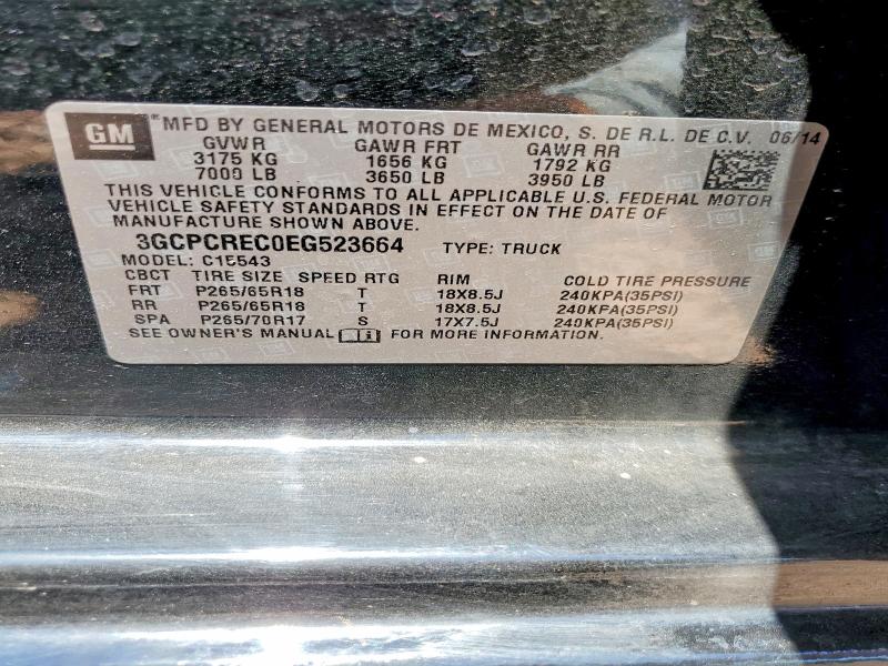 Aukcja sprzedaży 2014 Chevrolet Silverado, vin: 3GCPCREC0EG523664, numer aukcji: 59861316