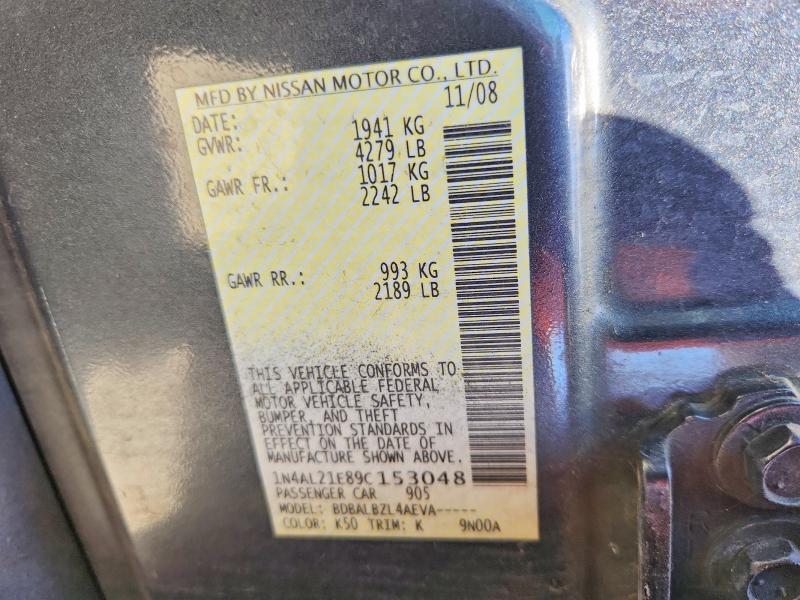 Продажа на аукционе авто 2009 Nissan Altima, vin: 1N4AL21E89C153048, номер лота: 59705176