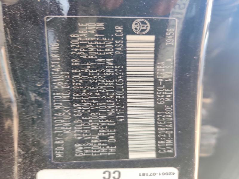2020 Toyota Avalon მანქანა იყიდება აუქციონზე, vin: 4T1FZ1FB0LU054275, აუქციონის ნომერი: 59616856