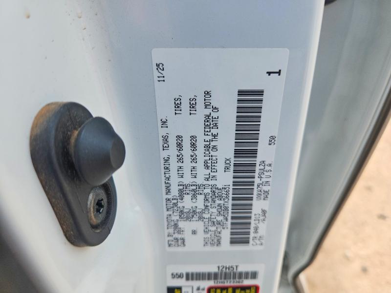 2026 Toyota Tundra მანქანა იყიდება აუქციონზე, vin: 5TFWA5DB0TX366651, აუქციონის ნომერი: 60833646