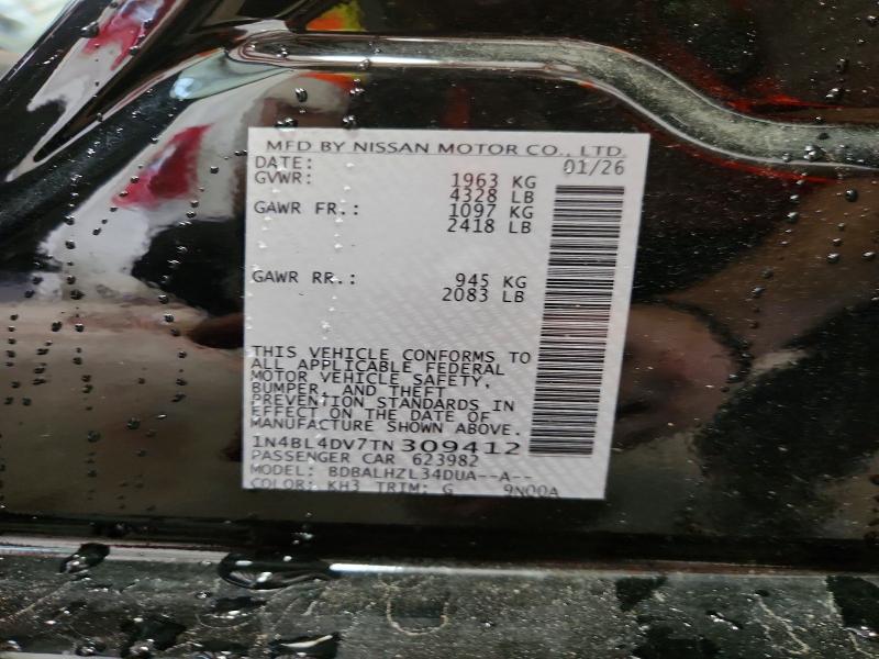 2026 Nissan Altima მანქანა იყიდება აუქციონზე, vin: 1N4BL4DV7TN309412, აუქციონის ნომერი: 60289276