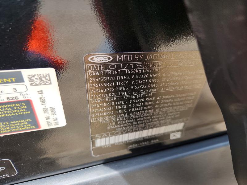 Продажа на аукционе авто 2019 Land Rover Range Rover, vin: SALGV5RE4KA543661, номер лота: 59263186