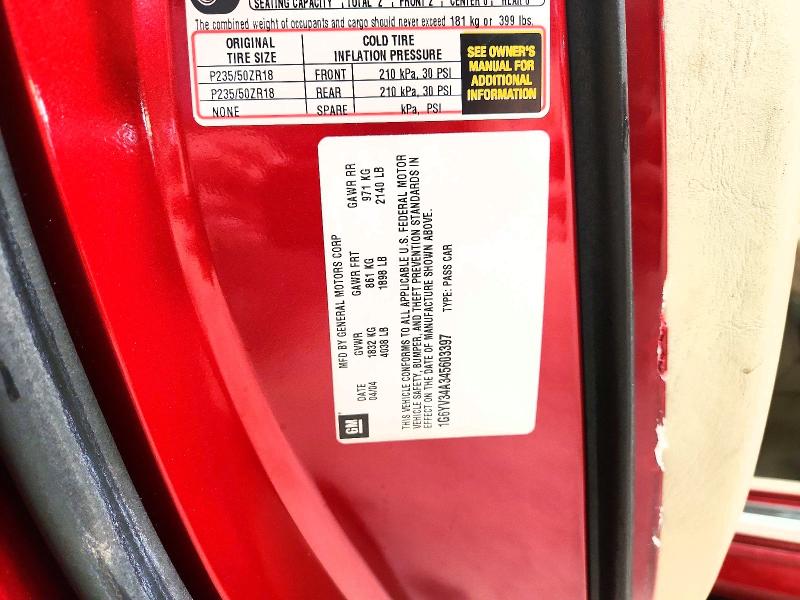 Aukcja sprzedaży 2004 Cadillac Xlr, vin: 1G6YV34A345603397, numer aukcji: 62959536