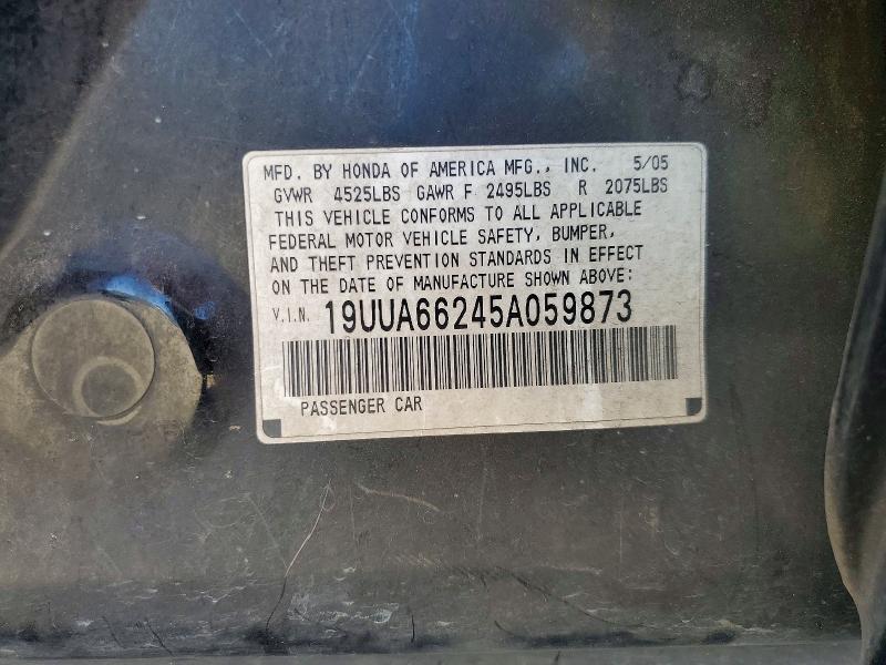2005 Acura Tl მანქანა იყიდება აუქციონზე, vin: 19UUA66245A059873, აუქციონის ნომერი: 62324396