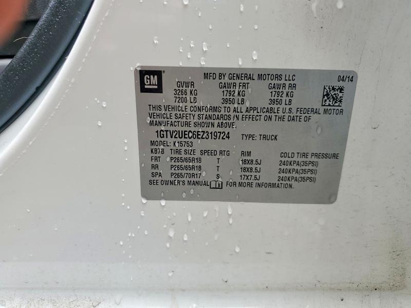 Aukcja sprzedaży 2014 Gmc Sierra, vin: 1GTV2UEC6EZ319724, numer aukcji: 60950576