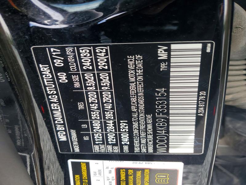 62147606 :رقم المزاد ، WDC0J4KB9JF353154 vin ، 2018 Mercedes-benz Glc Coupe مزاد بيع