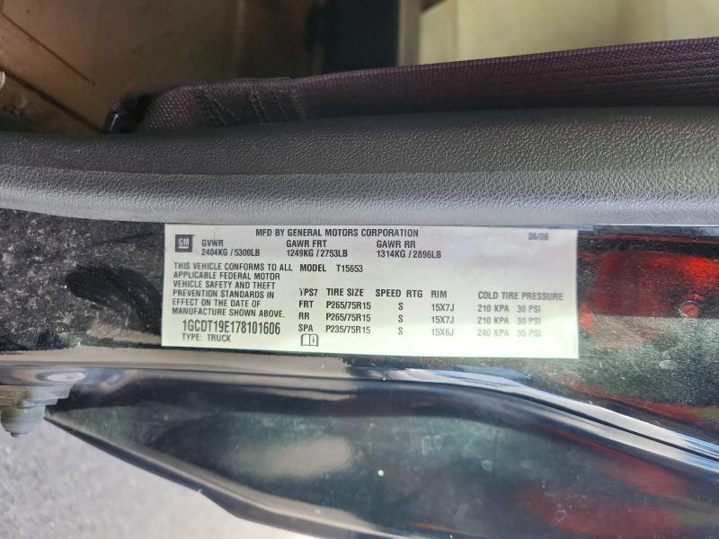 62880806 :رقم المزاد ، 1GCDT19E178101606 vin ، 2007 Chevrolet Colorado مزاد بيع