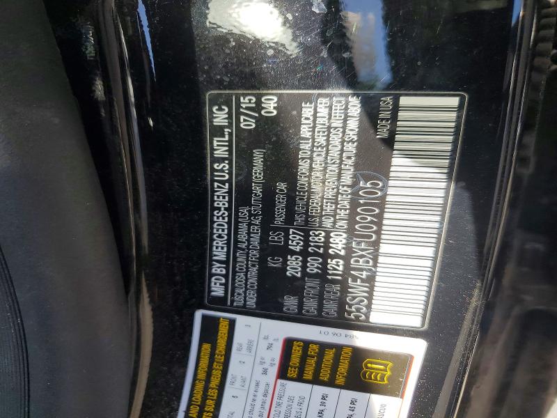 Aukcja sprzedaży 2015 Mercedes-benz C, vin: 55SWF4JBXFU090105, numer aukcji: 62355016
