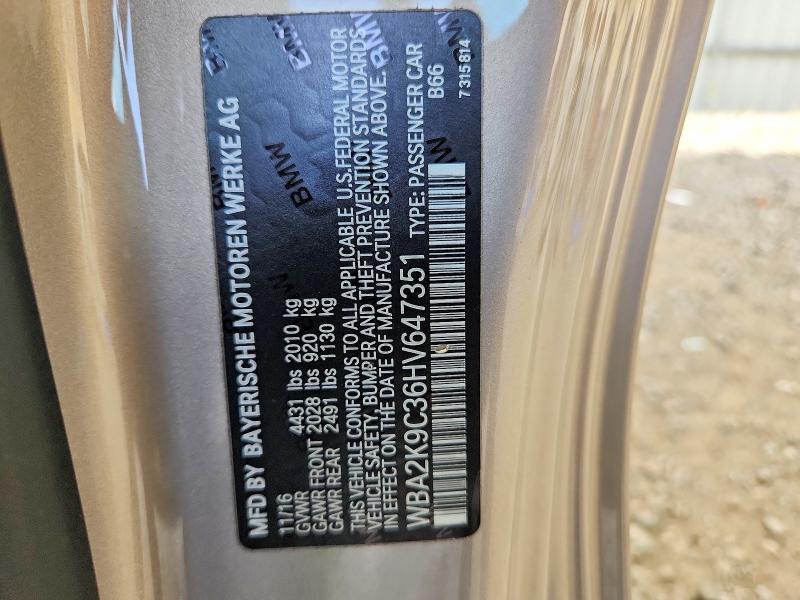 Продажа на аукционе авто 2017 Bmw 230i, vin: WBA2K9C36HV647351, номер лота: 62326546