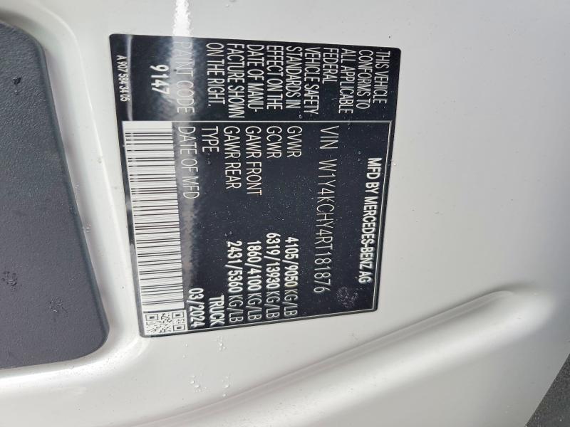Продажа на аукционе авто 2024 Mercedes-benz Sprinter, vin: W1Y4KCHY4RT181876, номер лота: 63125986