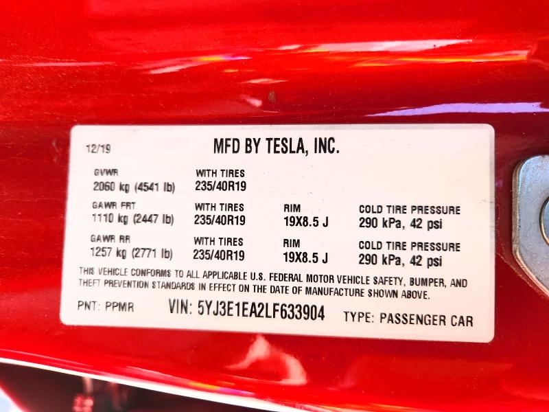 Aukcja sprzedaży 2020 Tesla Model 3, vin: 5YJ3E1EA2LF633904, numer aukcji: 60692626