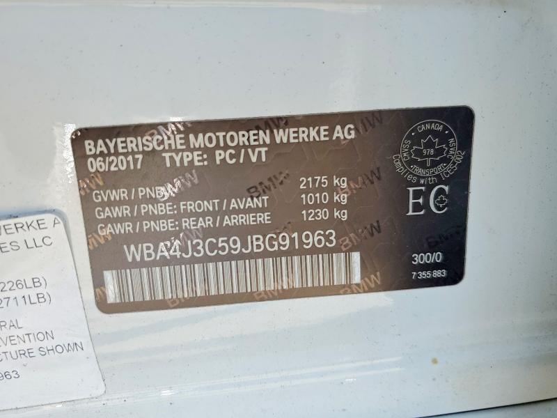 Aukcja sprzedaży 2018 Bmw 430xi, vin: WBA4J3C59JBG91963, numer aukcji: 61196156