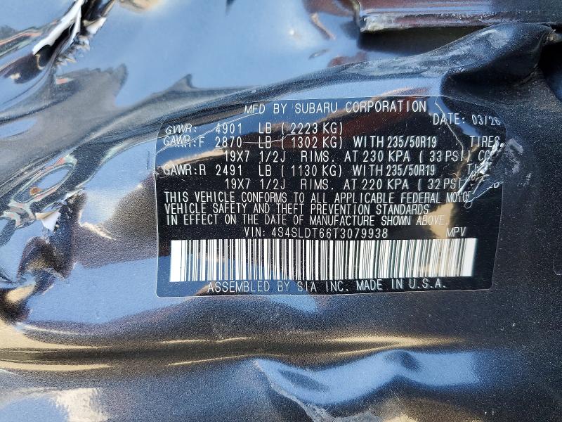 Продаж на аукціоні авто 2026 Subaru Forester, vin: 4S4SLDT66T3079938, номер лоту: 62973816