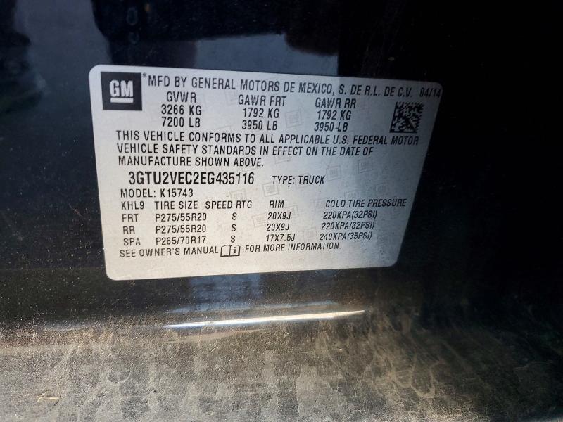 Aukcja sprzedaży 2014 Gmc Sierra, vin: 3GTU2VEC2EG435116, numer aukcji: 61961606
