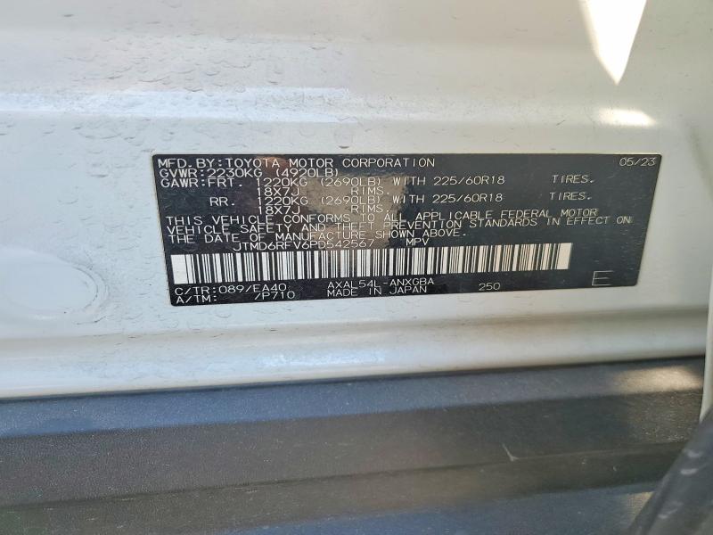 61689746 :رقم المزاد ، JTMD6RFV6PD542567 vin ، 2023 Toyota Rav4 مزاد بيع