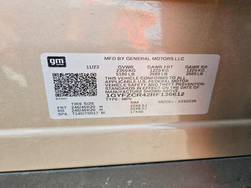 Aukcja sprzedaży 2024 Cadillac Xt4, vin: 1GYFZCR42RF136612, numer aukcji: 60120906