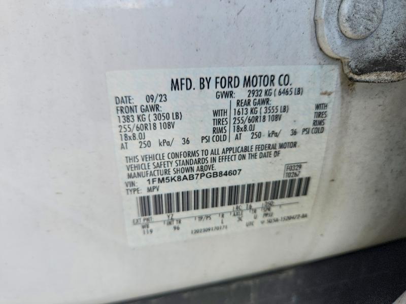 Aukcja sprzedaży 2023 Ford Explorer, vin: 1FM5K8AB7PGB84607, numer aukcji: 62475566