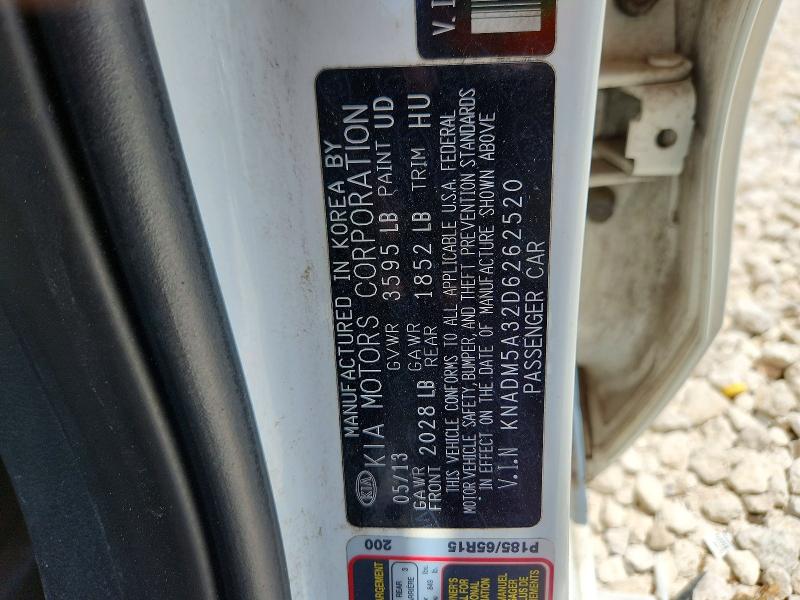 Aukcja sprzedaży 2013 Kia Rio, vin: KNADM5A32D6262520, numer aukcji: 62316556